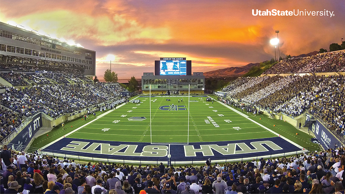 USU football Game - Extension Zoom background