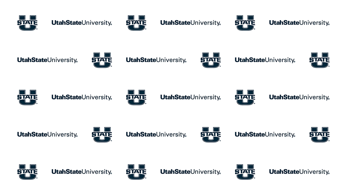 U State/USU wordmark white background - Extension Zoom background