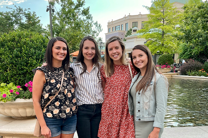 The team of Utah-trained dietitians now with The Lockwood Group is (left to right) Maria Ralph, Ashley Williams, Chelsea Norman, and Elizabeth King