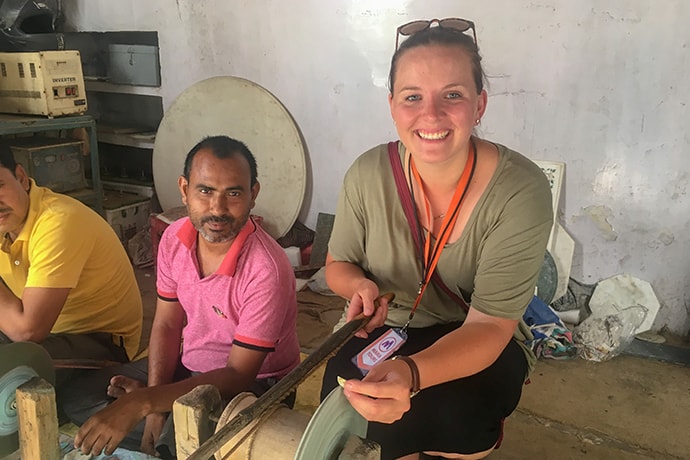 Ashley Casperson visiting India