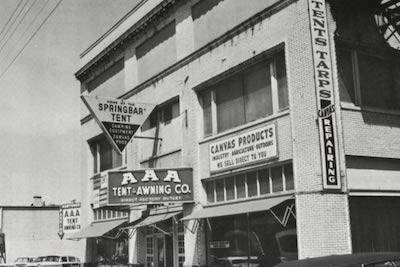 AAA tent-awning company storefront