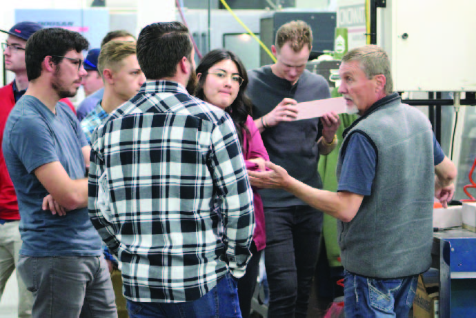 students tour the ICON design and prototyping facilities