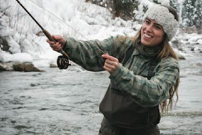 Natalie Cullum fly fishing